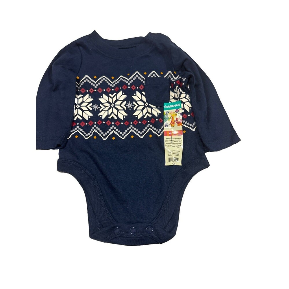 Garanimals One Piece Outfit Snowflakes Blue Size 0-3 Months